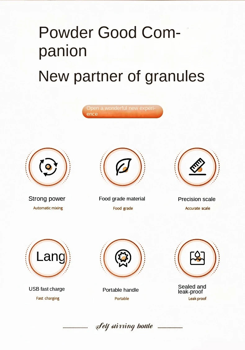 Shaker Cup Usb Rechargeable/ Shaker for Protein