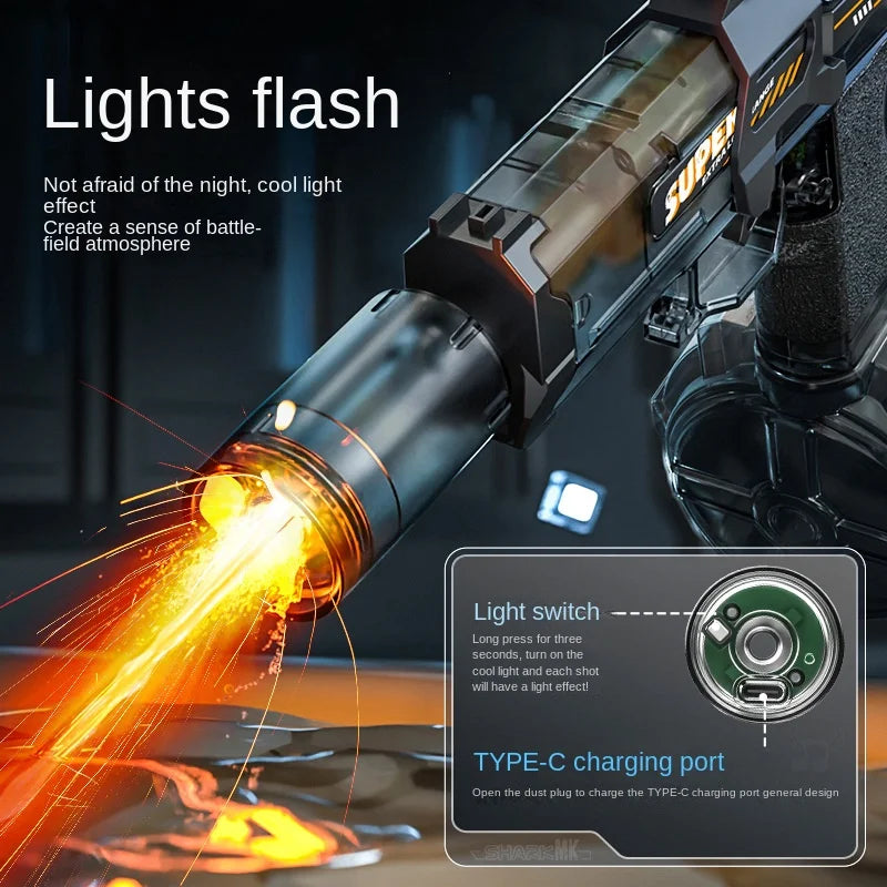 Electric Water Gun With light Sprays Flame Effect